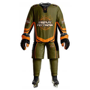Tenue de hockey sur glace professionnelle de haute qualité, grande taille, design sportif, ensemble uniforme de hockey sur glace pour hommes - Product Image 3