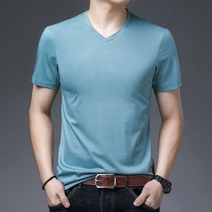T-shirt uni pour homme 100% coton col rond Nouveauté 2025 T-shirt homme Derniers modèles personnalisés - Product Image 4