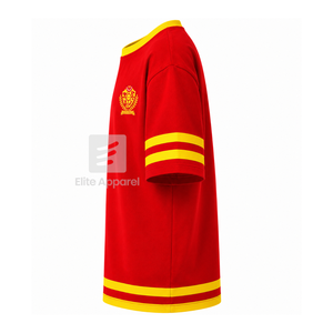 เสื้อเชิ้ตชมรมนักศึกษา NSPDK แบบสั่งทำพิเศษ ปักโลโก้ด้านหน้า สีแดงและสีทอง เสื้อยืดแขนสั้นโพลีเอสเตอร์สำหรับผู้หญิง เสื้อผ้าสไตล์กรีก - Product Image 4