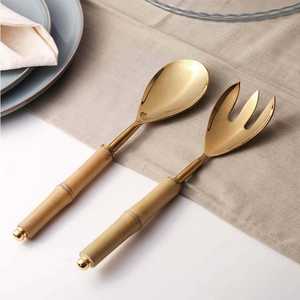 Juego de Servidores de Ensalada con Acabado Dorado de Lujo, Aptos para Lavavajillas, para Uso Diario - Product Image 4