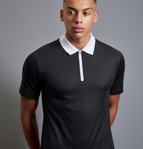 Men's Short Sleeve Knitted Cotton Polo Shirt Solid Color Casual Breathable Regular Fit <b>White</b> - Product Image 2
