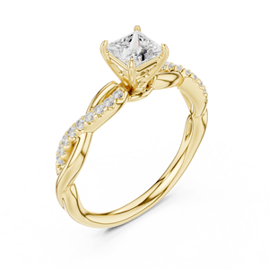 Anillos de Boda Clásicos de Moda Aries Jewel, Oro Blanco de 14K, EF VVS, Diamante Cultivado en Laboratorio IGI de 0.50CT, Corte Princesa, Anillos de Compromiso - Product Image 6