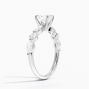BOJ <b>Ring</b> 097 Oval Cut 925 <b>Silver</b> Halo Stone Prong Setting <b>Solitaire</b> Diamond <b>Ring</b> 2ct D Color VVS1 Moissanite GRA Certified - Product Image 2