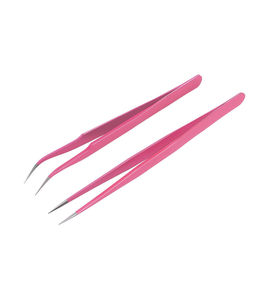 Pinzas para Cejas con Punta Curva, Profesionales, de Acero Inoxidable, para Aislamiento de Pestañas, Herramienta de Maquillaje de Precisión, Duraderas, 10 mm de Longitud, Harrat - Product Image 3
