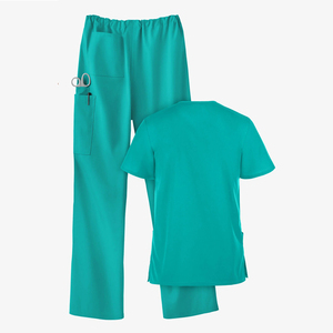 Uniforme Quirúrgico Unisex al por Mayor, Personalizable, Liso, Manga Corta, Cintura Elástica con Cordón, Pantalones de Lona para Mujer - Product Image 4