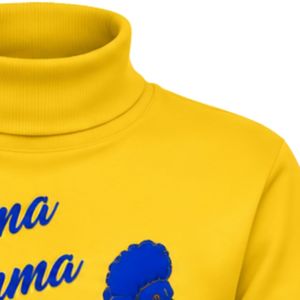 Sudadera de cuello alto para mujer Sigma Gamma Rho, amarilla, con gráfico de letras griegas, estilo casual, para hermandades, moda universitaria, personalizada, estilo urbano - Product Image 4