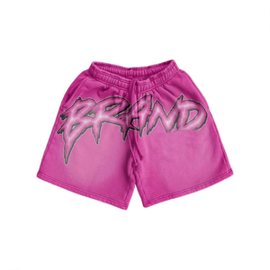 Ensemble de shorts pour hommes personnalisés, effet délavé, impression DTG, 300 GSM, survêtement lourd, mélange de coton, séchage rapide, ensemble de vêtements 2 pièces pour l'été - Product Image 5