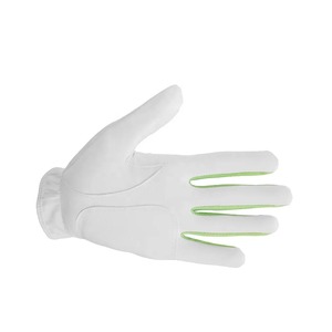 Guantes de golf blancos con material de PU antideslizante verde, cierre de tirar, deportivos unisex - Product Image 2