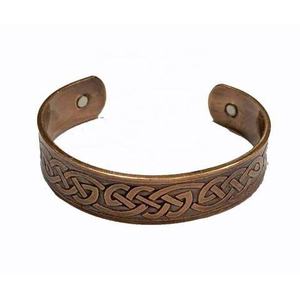 Unisex Elegant Handcrafted Copper and Brass Bead Caps Premium Quality Handmade Fashion <b>Bangles</b> Unisex Jewelry - Product Image 1