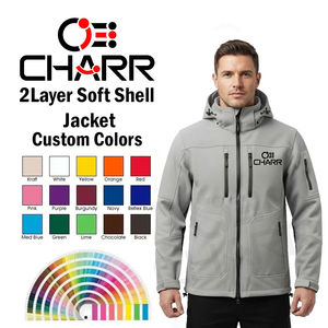Veste Softshell imperméable et coupe-vent de haute qualité avec logo personnalisé pour hommes, idéale pour la randonnée et la pêche en plein air - Product Image 1