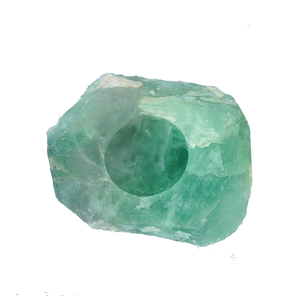 Portavelas de Piedra Natural Tallada a Mano de Fluorita Verde Cristalina, Gema de Ágata Curativa, Venta al por Mayor - Product Image 3