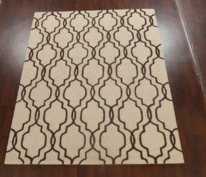 Tapis gris et foncé en laine tuftée à la main, de haute qualité, fait main, écologique, antidérapant, pour salon, chambre d'enfants, hôtels, bureau - Product Image 4