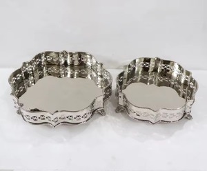 Wholesale Supply Restaurant Dishes Stainless Steel Food Serving <b>Trays</b> Flat Bottom Unique Plate at Bulk Price - Product Image 6