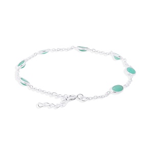 Pulsera de Plata de Ley 925 con Esmeralda Ovalada Natural Engastada en Bisel, Joyería Fina, Memoria Jewels - Product Image 4
