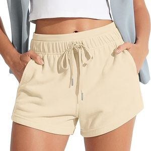 Shorts Deportivos Casuales de Algodón Terry para Mujer, 100% Algodón, Cintura Media, Transpirables, de Secado Rápido, para Gimnasio - Product Image 4