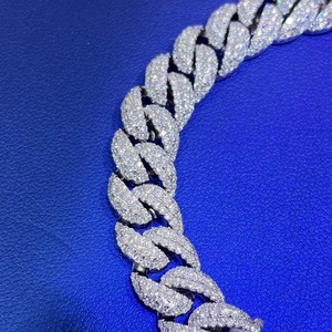 Pulsera de Cadena Cubana con Diamantes de Moissanita de la Mejor Calidad, Estilo Hip Hop, Joyería de Lujo, Regalo para Hombres y Mujeres en Venta - Product Image 3