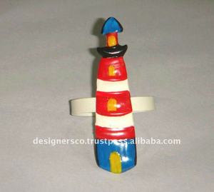 Iron Metal Seaside <b>Lighthouse</b> Napkin Ring Elegant Napkin Holder for Wedding Parties Dining Settings Perfect Table Decoration - Product Image 2