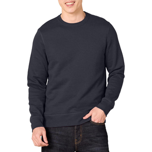 Men's Crew Neck Pullover Sweatshirt Solid Color Casual Knitted Cotton Loose Fit Winter Wear Digital Printing Eco-Friendly - Product Image 3