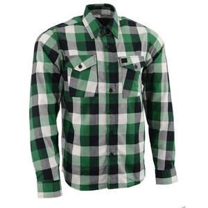 Chemise en flanelle à carreaux vertes pour hommes, manches longues, coton, vêtements de travail décontractés, vêtements d'extérieur - Product Image 2
