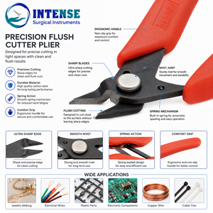 Pince coupante de précision en gros pour usine, en acier à haute teneur en carbone, pour la découpe de fil de bijouterie, avec poignée confortable - Product Image 2