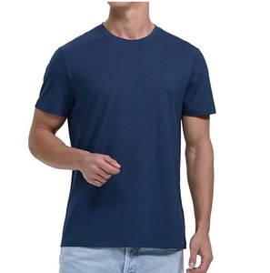 Premium Quality OEM Design Cotton Navy Blue Blank Knit Men <b>Wool</b> T <b>Shirt</b> For Sale Man Merino <b>Wool</b> Knitted T-<b>Shirts</b> Breathable - Product Image 3