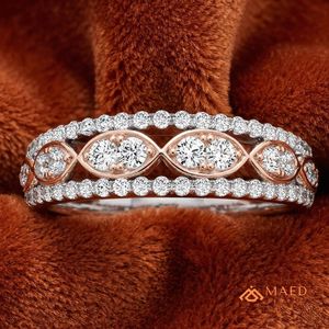 Anillo de compromiso y boda de plata de ley 925 con moissanita vintage, engaste de púas, joyería nupcial de lujo para mujer, estilo gujarati - Product Image 5