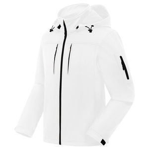 Chaqueta Softshell Personalizada con Logotipo para Hombre, Chaqueta Cortavientos Impermeable y Transpirable con Capucha Desmontable, Chaqueta Cálida para Senderismo y Esquí - Product Image 1