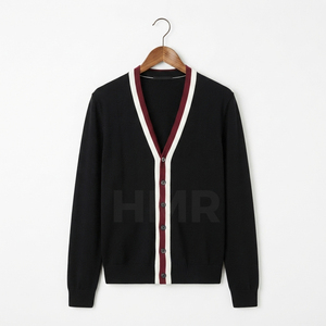 HMR Sisterhood Sorority Plus Size Long Sleeve Open Front <b>Cardigan</b> <b>Sweater</b> Solid Color Contrast Trim Button Front - Product Image 5