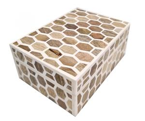 Caja de Joyería Decorativa Hecha a Mano con Diseño Marroquí de Flor de Amor con Incrustaciones de Hueso Ecológica, Decoración para Mesa del Hogar, Año Nuevo - Product Image 2