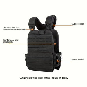 Gilet lesté réglable haute performance pour les entraînements de CrossFit, de force et d'endurance, avec rembourrage respirant et design découpé au laser - Product Image 4
