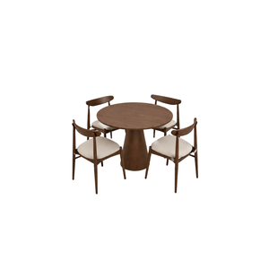 Ensemble de table à manger ronde moderne ARTERRA Premium, meubles de salle à manger en bois, ensemble de chaises rembourrées pour la maison et les restaurants - Product Image 1