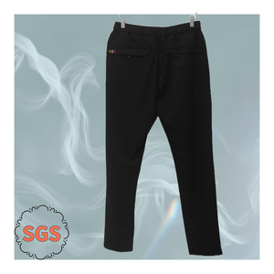 Pantalones de traje de hombre de poliéster de alta elasticidad para entrevistas o banquetes - Product Image 1