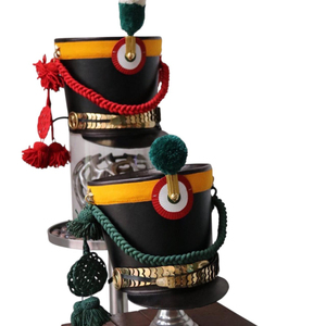 Casco Shako Napoleónico Francés de Lana, Gorra Bicorne Sólida con Correa Ajustable, Sombrero Shako Unisex para Exteriores, Precio Económico, OEM Personalizado - Product Image 5