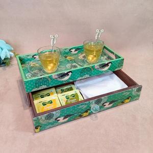 Wholesale All Handmade New Unique MDF Wooden Printed Serving Trays Branded Fancy Decorative Serving Tray Home Food Washable - Product Image 1