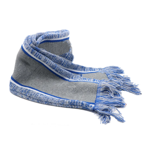 Ensemble bonnet et écharpe artisanale géométrique gris et bleu blanc Zeta Phi Beta, tricoté à la main en acrylique, équipement d'hiver unisexe de luxe - Product Image 3
