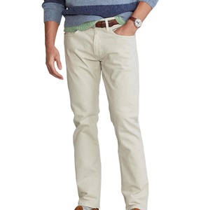 Pantalones chinos de hombre, estilo nuevo, 100% algodón, transpirables, ajustados, con logotipo, frente liso, formales, para chicos. - Product Image 6