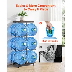 Heavy Duty 4-Tier <b>Water</b> Jug <b>Holder</b> Double Row Rack for 6 <b>Bottles</b> 3-5 Gallon <b>Bottle</b> Organizer - Product Image 6