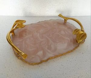 High Quality Luxury Christmas Decorative Resin <b>Trays</b> for Restaurant Home Dining Table Wedding <b>Storage</b> <b>Trays</b> Classic Design - Product Image 5