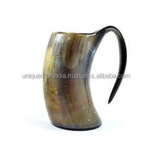 Prix usine meilleure qualité corne de buffle tasses cornes à boire inde Viking corne tasse chope avec logo de gravure personnalisé - Product Image 3