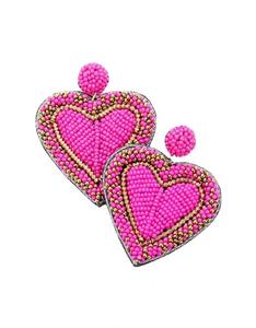 Pendientes Largos de Borlas Multicolor con Cuentas Miyuki Estilo Bohemio HEART para Mujer, Joyería de Moda Colgante para el Día a Día - Product Image 1