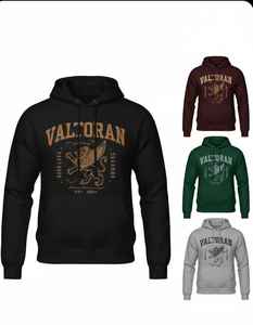 Sudadera con Capucha Elite Valtoran Heritage Griffin – Felpa Gruesa Crema Premium, Diseño Detallado de Arte Lineal Mitológico y Tipografía Arqueada - Product Image 6