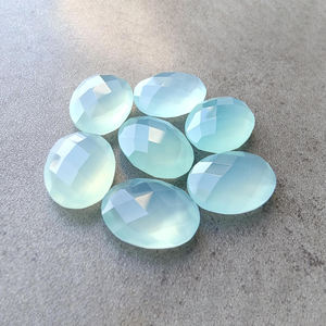 Calcedonia Aqua Natural, Corte Ovalado Tipo Briolette, Piedra Preciosa Calibrada para Joyería - Product Image 4