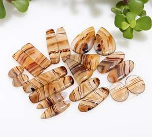 Lot de cabochons en agate de Montana de haute qualité, pierres précieuses naturelles, coupe ovale, uniques et magnifiques pour la bijouterie - Product Image 2