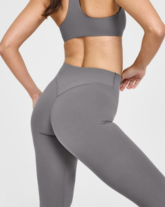 Leggings de yoga respirants à taille haute avec logo personnalisé de haute qualité, imprimé extensible dans quatre directions et taille élastique - Product Image 3