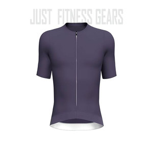 Just Fitness Gears – maillot de cyclisme pour hommes et femmes, manches courtes, bleu clair uni, chemise de vélo, vêtements de sport d'été - Product Image 2
