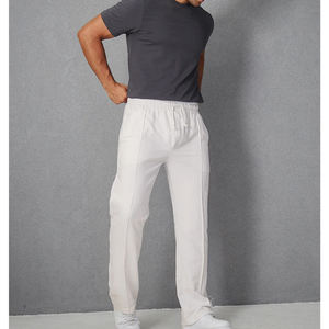 Pantalon d'automne vintage bordeaux coupe droite, taille élastique, décontracté avec fermeture éclair, polyvalent et coloré, effet délavé - Product Image 5