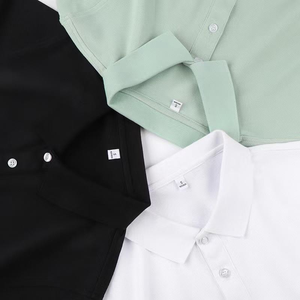 Camiseta de Manga Corta Transpirable para Hombre, Estilo Polo, Color Sólido, Informal, para Verano - Product Image 3