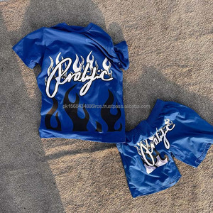 Vente en gros sur mesure Ensemble court pour homme Dtg imprimé OEM de haute qualité Ensemble court 2 pièces pour homme de grande taille - Product Image 5