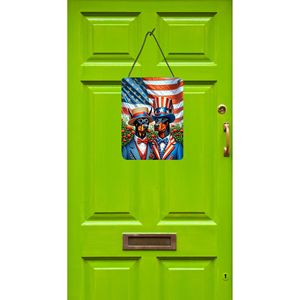All American Doberman Pinscher Wall Door Hanging Prints Aluminium Metal Sign for Kitchen Home Decor Front Door Plaque 12x16 - Product Image 2