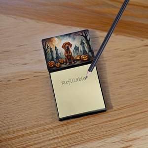 Nouveau Vizsla Spooky Halloween porte-notes autocollantes blocs-notes auto-adhésifs distributeur rechargeable accessoires de bureau vierges - Product Image 2